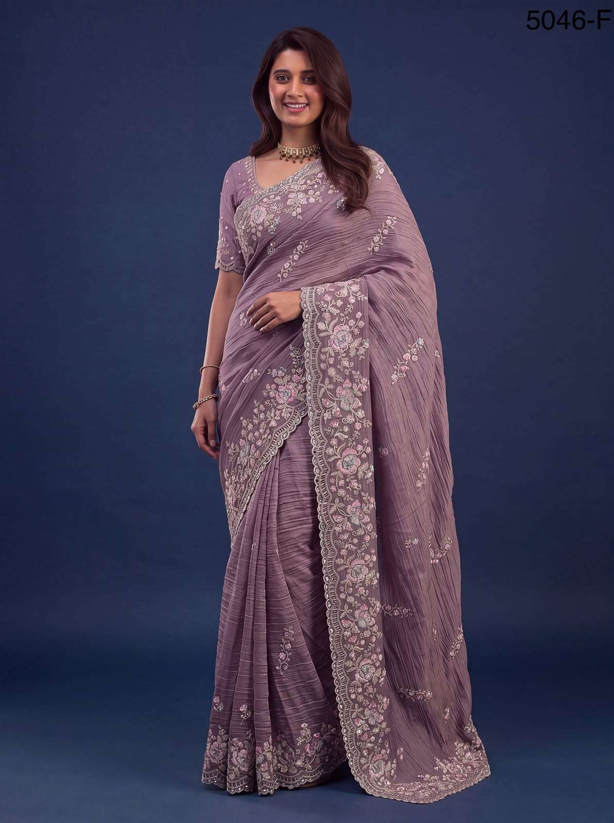  Extraordinary with Beautiful Color made of Premium Pure Bamburg fabric Wedding Saree wholesale in surat 5046